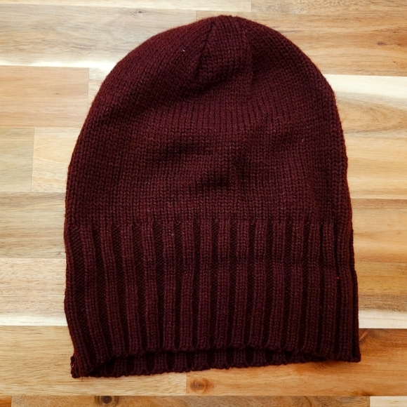 Unisex Maroon Toque/Beanie Hat - Picture 2 of 2